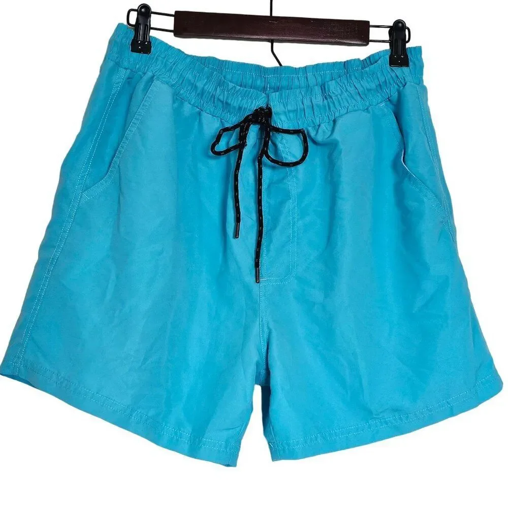 Rivers Board Shorts Swim Trunks Cyan Blue Mens L Chubby, Surf, Beach, Summer